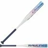 New Rawlings FP8O11 Ombre White/Blue Fastpitch Softball Bat -11