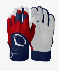 Null EvoShield STANDOUT YOUTH BATTING GLOVES : Navy/Scarlet
